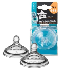 Tommee Tippee Bottles & Nipples|Breastfeeding>Nipples Advanced Anti-Colic Fast Flow 6months+ (2)