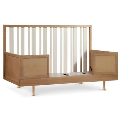 Nursery Works Novella Crib with Toddler Bed Conversion Kit - Stained Ash / Ivory