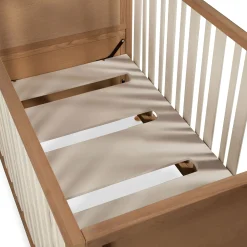 Nursery Works Novella Crib with Toddler Bed Conversion Kit - Stained Ash / Ivory
