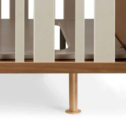 Nursery Works Novella Crib with Toddler Bed Conversion Kit - Stained Ash / Ivory