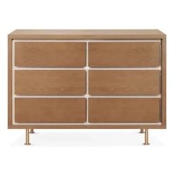 Nursery Works Novella 6-Drawer Dresser - Stained Ash / Ivory Finish