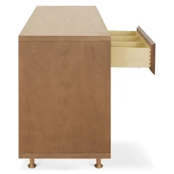 Nursery Works Novella 6-Drawer Dresser - Stained Ash / Ivory Finish