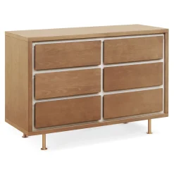 Nursery Works Novella 6-Drawer Dresser - Stained Ash / Ivory Finish