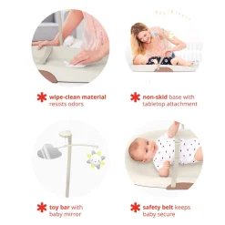 Skip Hop Nursery Style Wipe-Clean Changing Pad - Oat