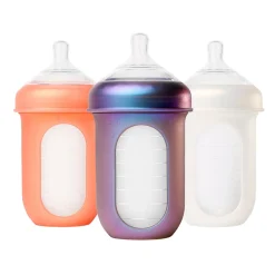 Boon Nursh Silicone Bottle 8oz (3) - Metallic Colors