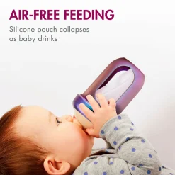 Boon Nursh Silicone Bottle 8oz (3) - Metallic Colors