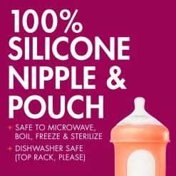 Boon Nursh Silicone Bottle 8oz (3) - Metallic Colors