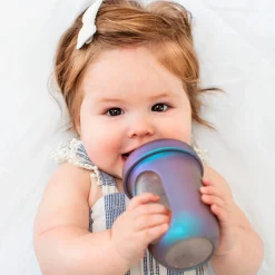 Boon Nursh Silicone Bottle 8oz (3) - Metallic Colors