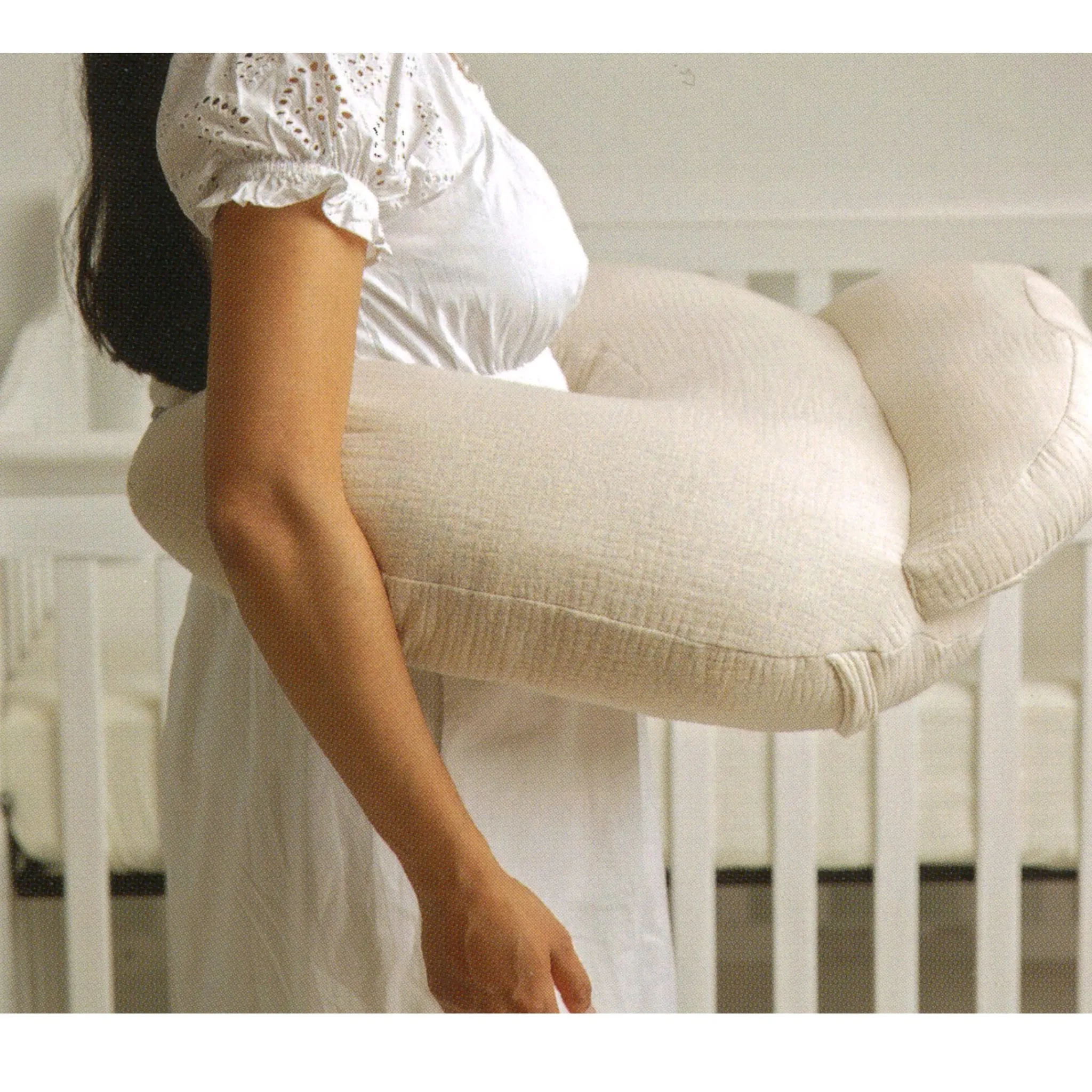 Jasxtek Nursing Pillows Muslin Coconut
