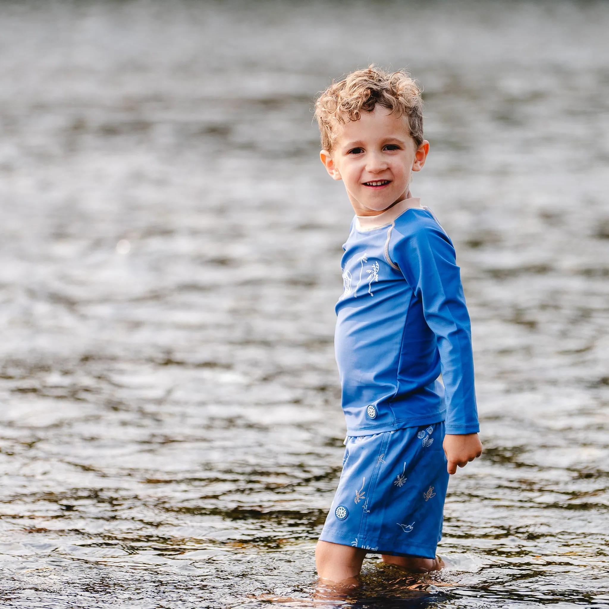 Kids/BOY Calikids Swimsuits>Ocean Uv Rashguard 2-9