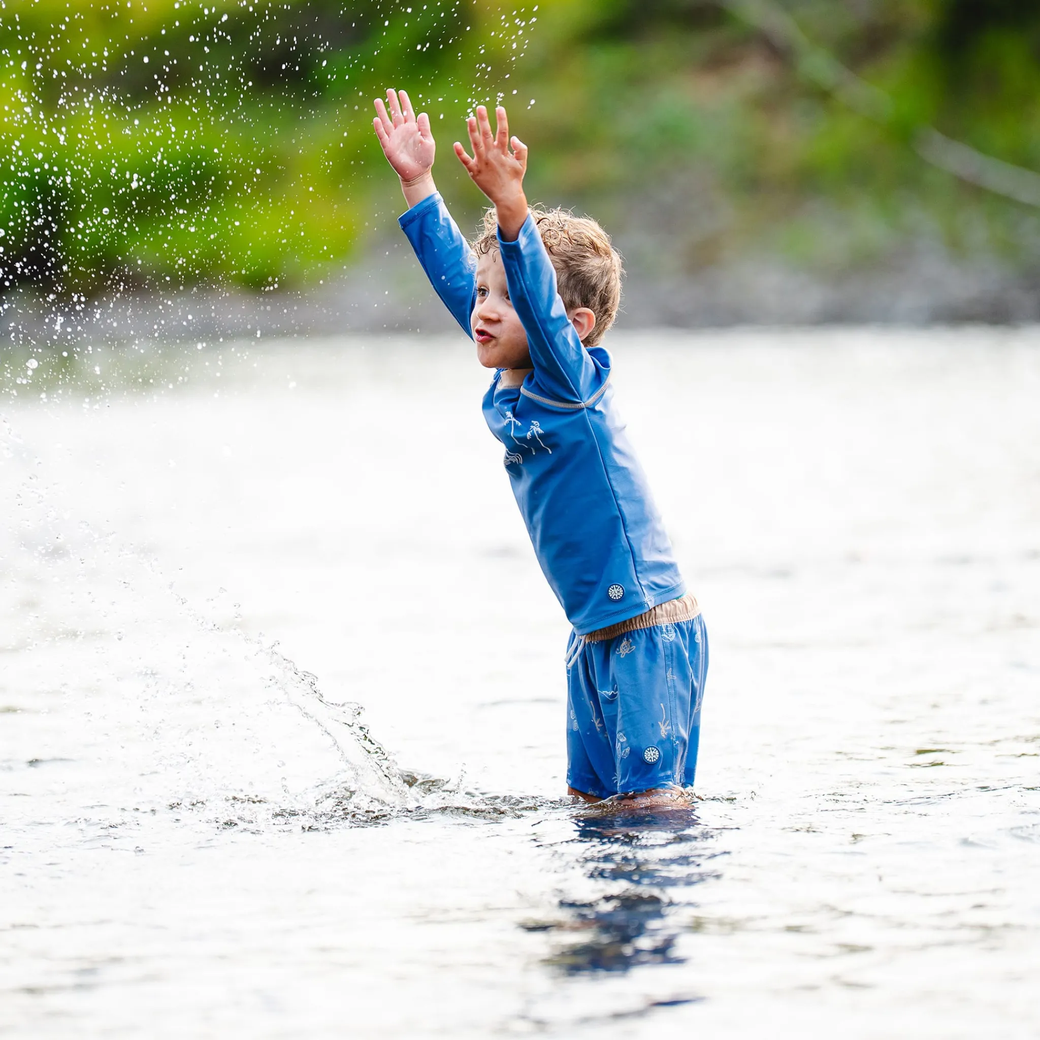Kids/BOY Calikids Swimsuits>Ocean Uv Rashguard 2-9