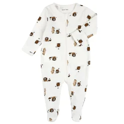 BOY Petit Lem Pajamas|Pajamas>Off-White Honey Bear Sleeper