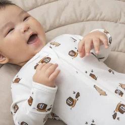 BOY Petit Lem Pajamas|Pajamas>Off-White Honey Bear Sleeper
