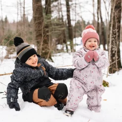 Perlimpinpin Outerwear|Snowsuits>One-Piece Flower Snowsuit 9-24 months
