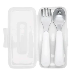 Kids Oxo Tot On-the-Go Fork & Spoon Set - Grey