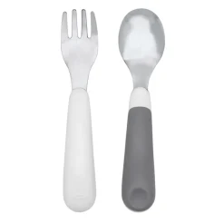 Kids Oxo Tot On-the-Go Fork & Spoon Set - Grey