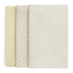 Kids Avery Row Organic Baby Muslin Blanket Set of 3 - Wild Chamomile