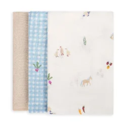 Kids Avery Row Organic Baby Muslin Blanket (3) - Farm
