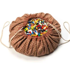 Play N Go Organic Grid Brown Storage Bag