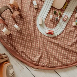 Play N Go Organic Grid Brown Storage Bag