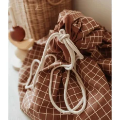 Play N Go Organic Grid Brown Storage Bag