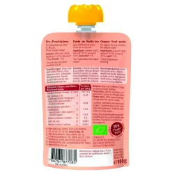 Holle Organic Pouch - Panda Peach - Peach, Apricot, Banana with Spelt (from 8 months)