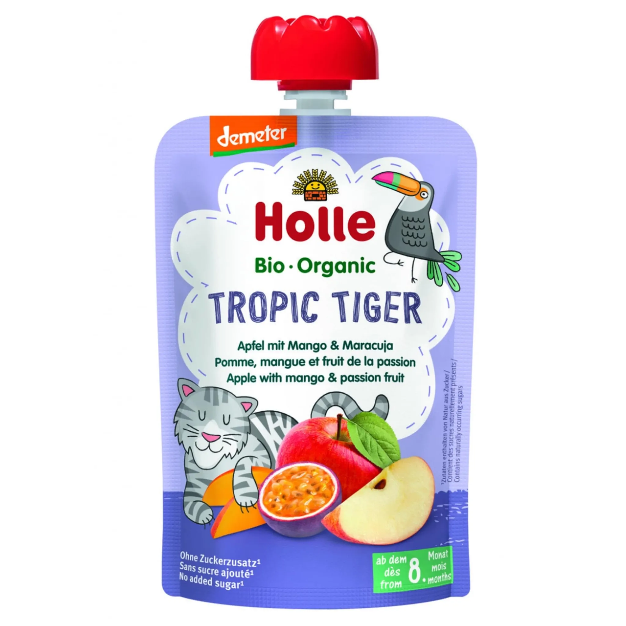 Holle Organic Pouch - Tropic Tiger - Apple with Mango & Passion fruit (from 8 months)