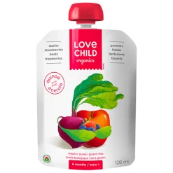 Love Child Organics Organic Puree - Superblends - Apples, Strawberries, Beets and Blueberries ( From 6 months )