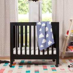 Babyletto Origami Mini Crib - Black Finish