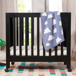 Babyletto Origami Mini Crib - Black Finish