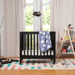 Babyletto Origami Mini Crib - Black Finish