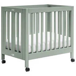 Babyletto Cribs & Mattresses|Cribs & Mattresses>Origami Mini Crib - Light Sage