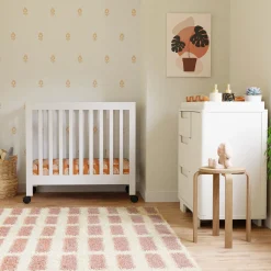 Babyletto Origami Mini Crib - White Finish