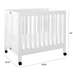 Babyletto Origami Mini Crib - White Finish