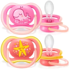 Philips Avent Pacifiers & Clips|Pacifiers & Clips>Orthodontic Pacifier 6-18m Ultra Air (2) - Pink