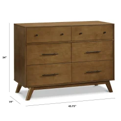 DaVinci Otto 6-Drawer Dresser - Walnut