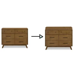 DaVinci Otto 6-Drawer Dresser - Walnut