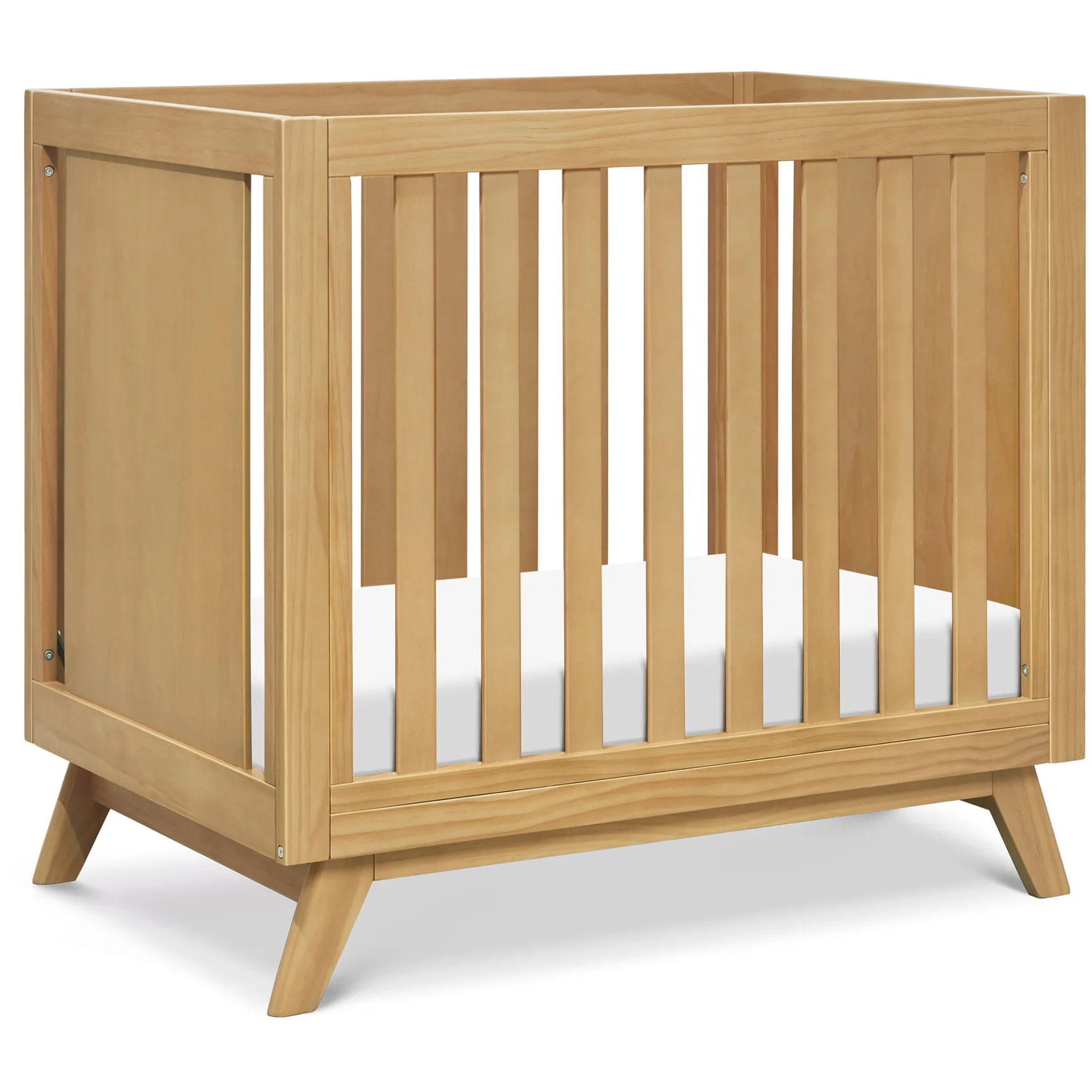 DaVinci Cribs & Mattresses|Cribs & Mattresses>Otto 3-in-1 Convertible Mini Crib with 4" Mattress - Honey