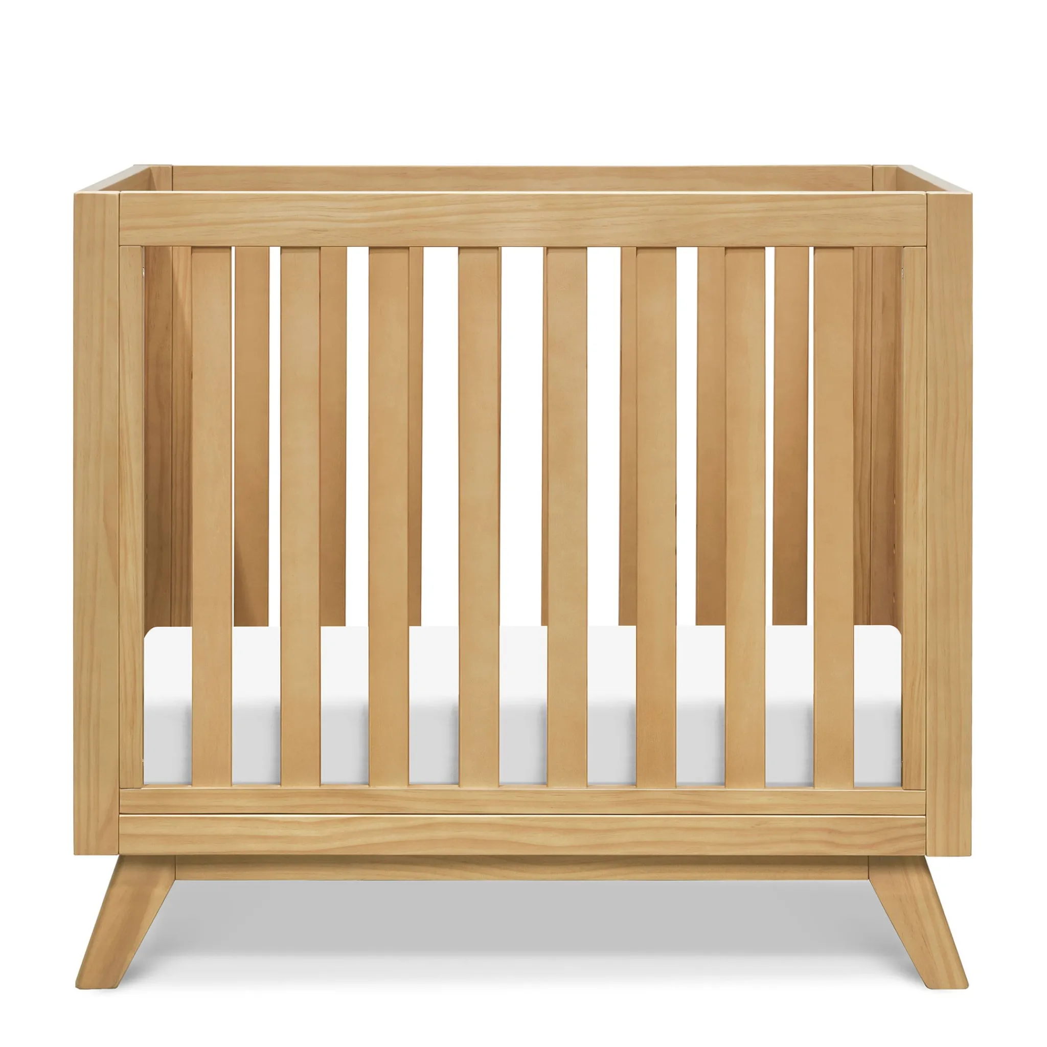 DaVinci Cribs & Mattresses|Cribs & Mattresses>Otto 3-in-1 Convertible Mini Crib with 4" Mattress - Honey