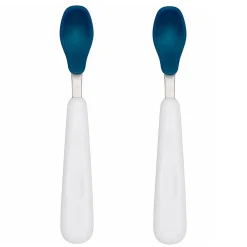Kids Oxo Tot Tableware|Plates & Placemats>Feeding Spoon Set With Soft Silicone - Navy