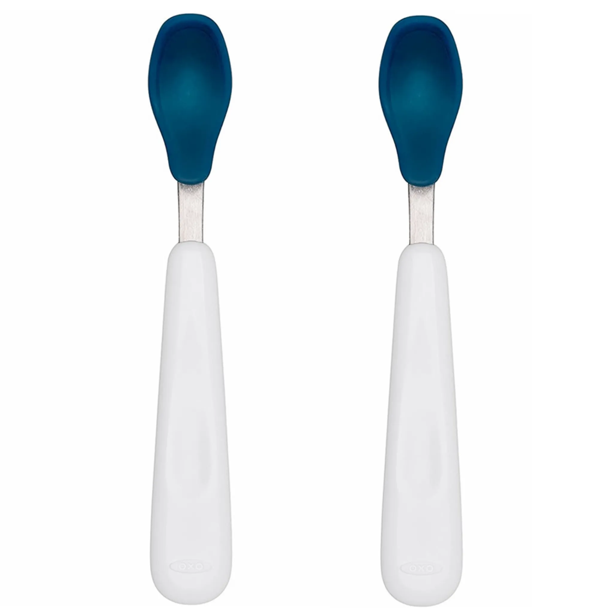 Kids Oxo Tot Tableware|Plates & Placemats>Feeding Spoon Set With Soft Silicone - Navy