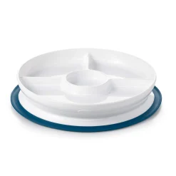 Kids Oxo Tot Stick and Stray Suction Divided Plate -Navy