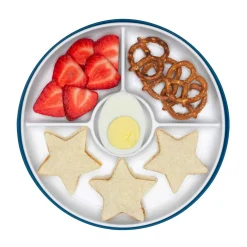 Kids Oxo Tot Stick and Stray Suction Divided Plate -Navy