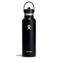 Kids Hydro Flask 21oz Standard Mouth with Flex Straw Cap - Black