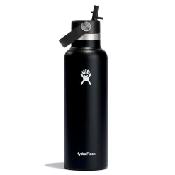 Kids Hydro Flask 21oz Standard Mouth with Flex Straw Cap - Black