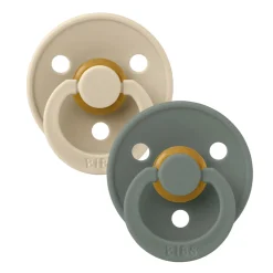 Bibs Pacifier (2) 0-6m - Vanilla/Pine (Size 1)
