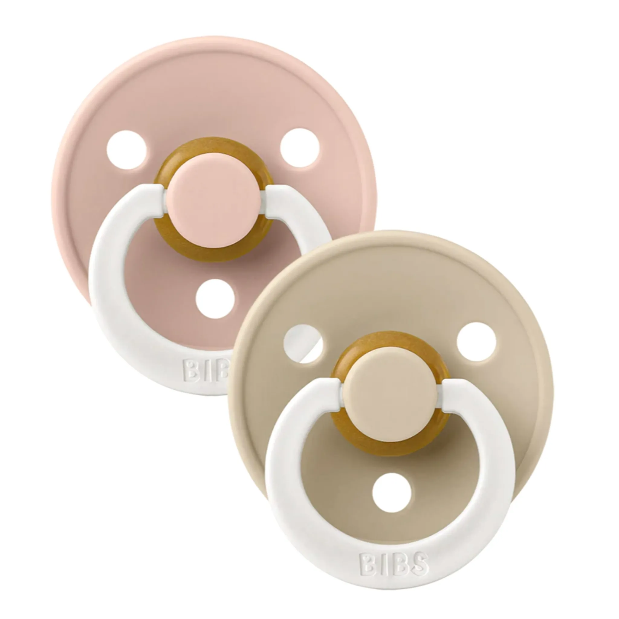 Bibs Pacifier (2) 0-6m - Blush / Vanilla (Size 1)