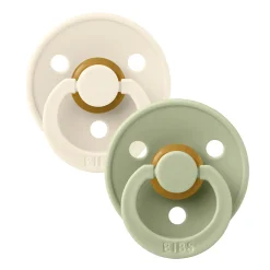 Bibs Pacifiers & Clips|Pacifiers & Clips>Pacifier (2) 18-36m - Ivory / Sage (Size 3)