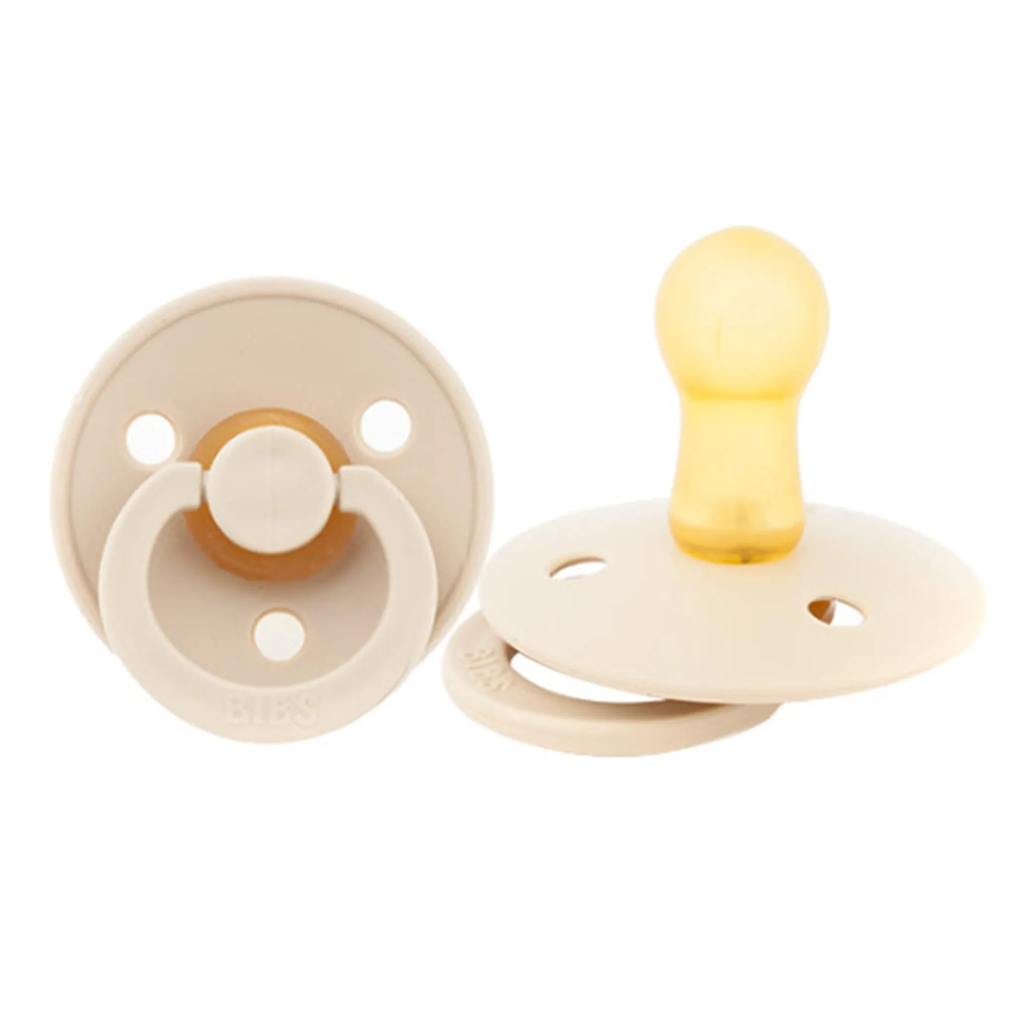 Bibs Pacifier 0-6m (2) - Beige (Size 1)