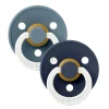 Bibs Pacifier 6-18m (2) - Glow in the Dark Petrol/Deep Space (Size 2)